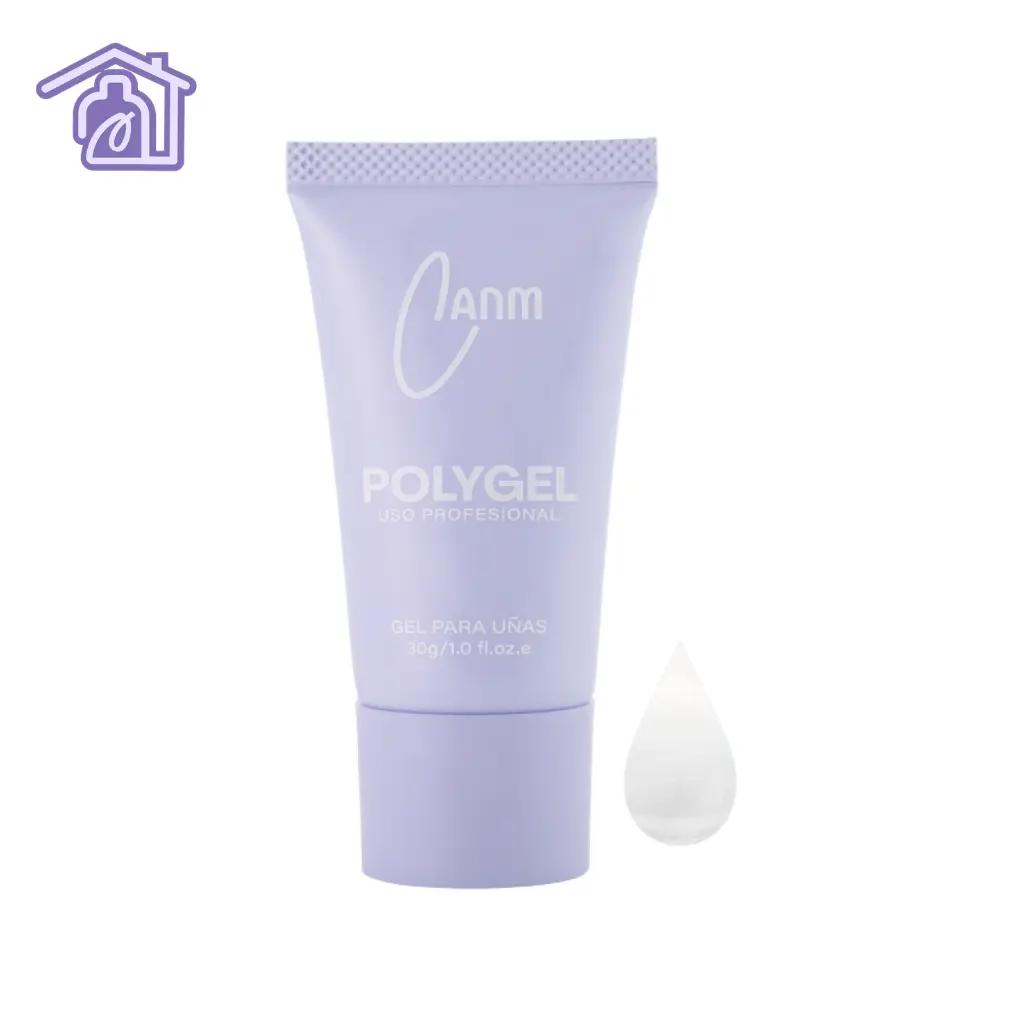 polygel clear 30g canm gel transparente para extension y construccion de unas