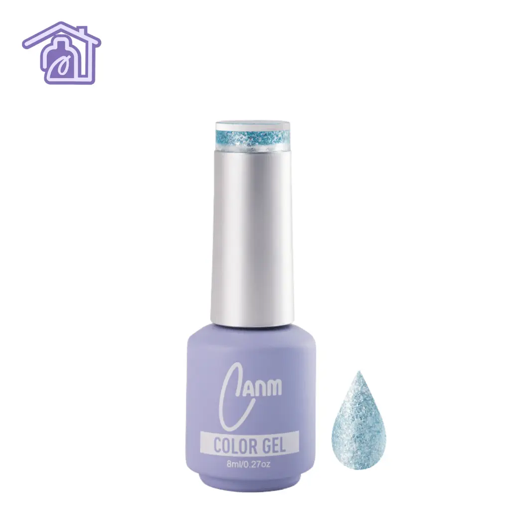 color gel galaxia 8ml canm esmalte semipermanente con escarcha y glitter azul para unas