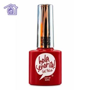 esmalte semipermanente gel polish 066 hola senorita 10ml tono rojo clasico brillante con tapa cromada