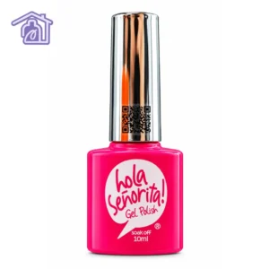 esmalte semipermanente gel polish 372 hola senorita 10ml tono rosado fucsia neon vibrante con tapa cromada