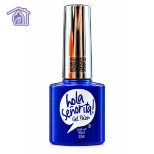 esmalte semipermanente gel polish 103 hola senorita 10ml tono azul rey vibrante con tapa cromada