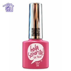 esmalte semipermanente gel polish 110 hola senorita 10ml tono rosado fucsia malva vibrante con tapa cromada