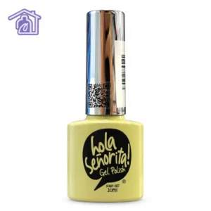 esmalte semipermanente gel polish 155 hola senorita 10ml tono verde pistacho amarillo mente pastel con tapa cromada