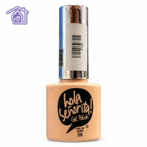 esmalte semipermanente gel polish 021 hola senorita 10ml tono nude piel beige suave con tapa cromada