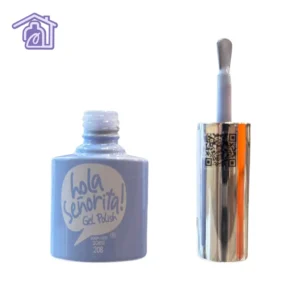 esmalte semipermanente gel polish 157 hola senorita 10ml tono azul pastel periwinkle con brocha destapada