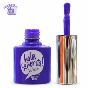 esmalte semipermanente gel polish 061 hola senorita 10ml tono azul violeta periwinkle cremoso con brocha destapada